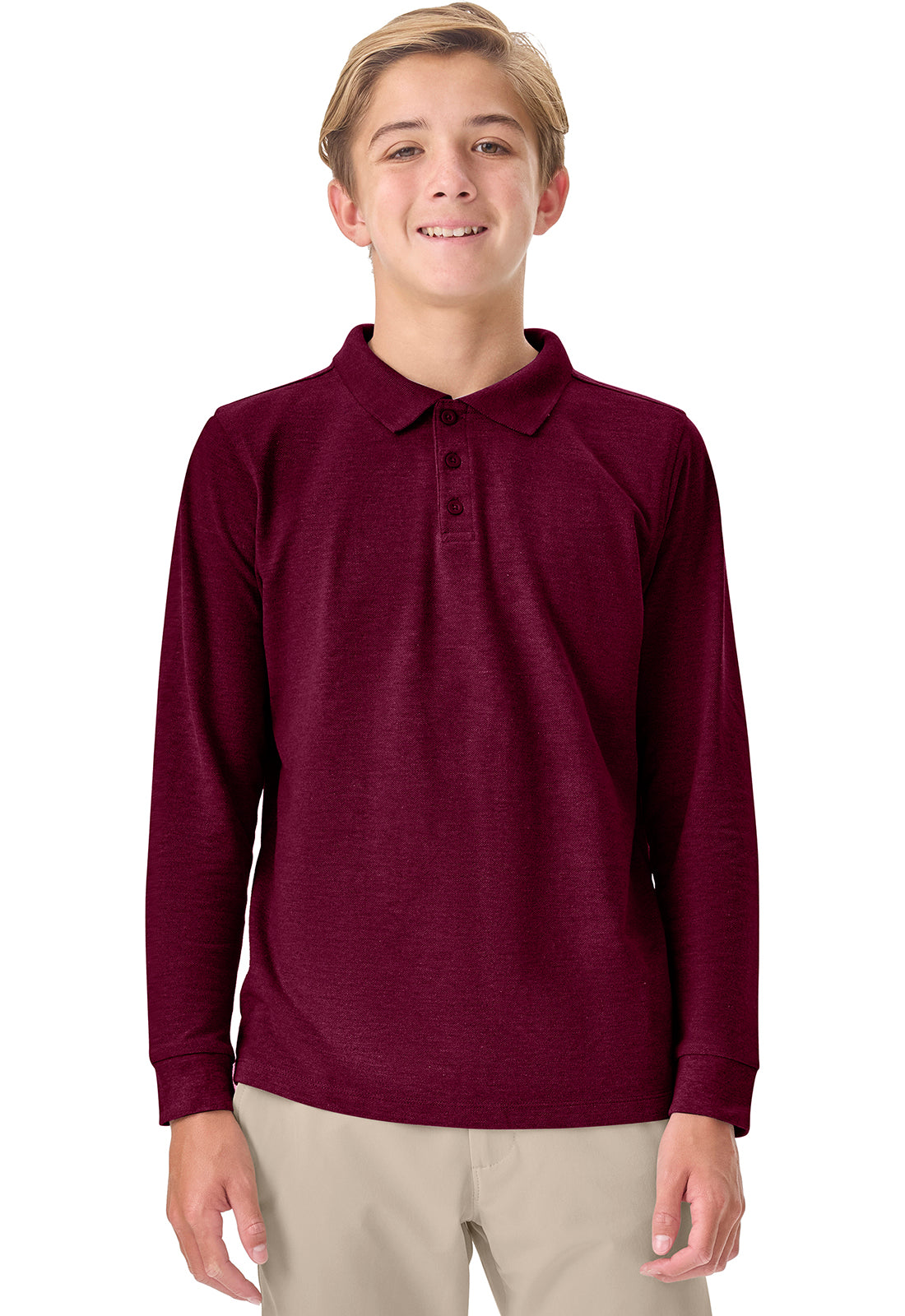 Adult Long Sleeve Pique Polo