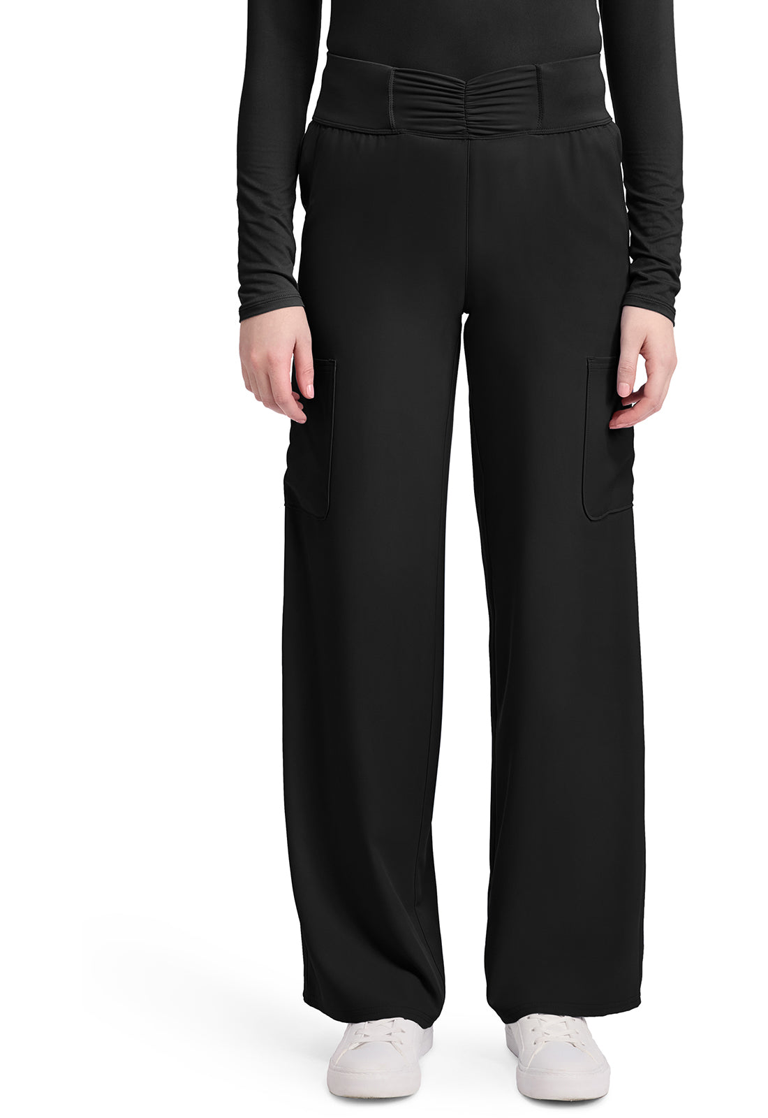 Women's 5 Pocket Ruched Wide Leg Pant