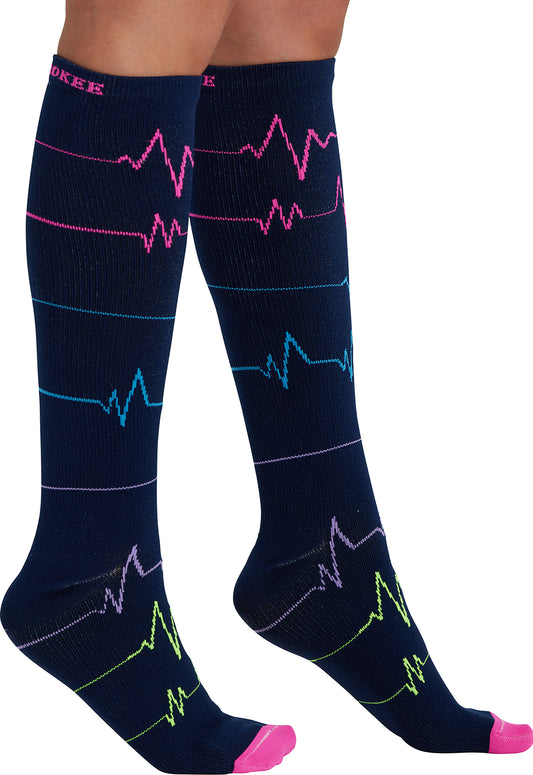 Cherokee Legwear, Women's 10-15Hg Compression Socks in EKG
