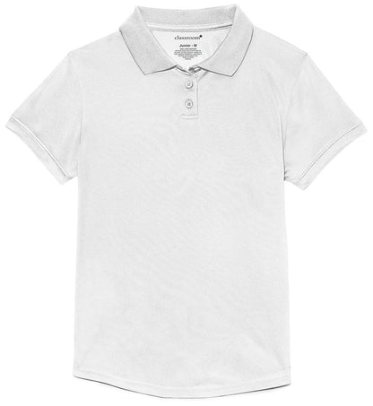 Girls Short Sleeve Moisture Wicking Polo