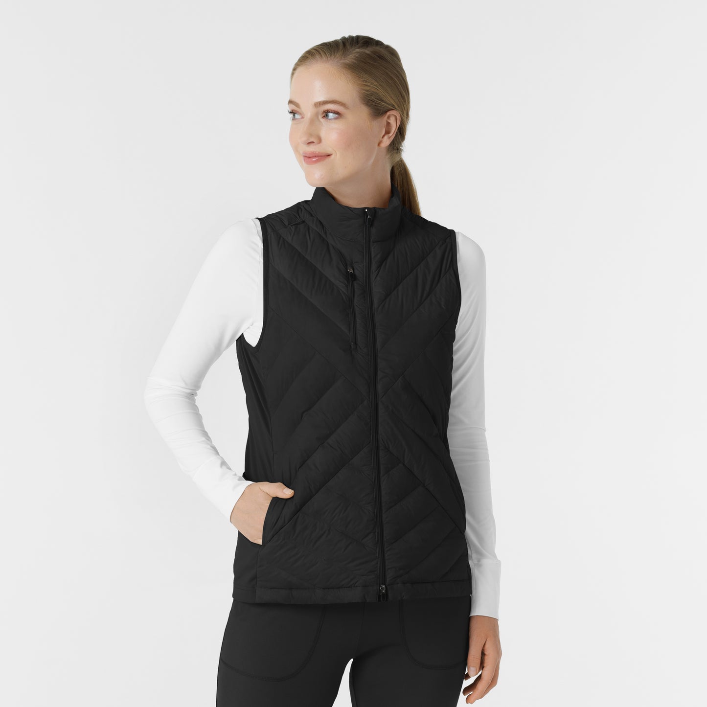 Layers Women's Quilted Scrub Vest