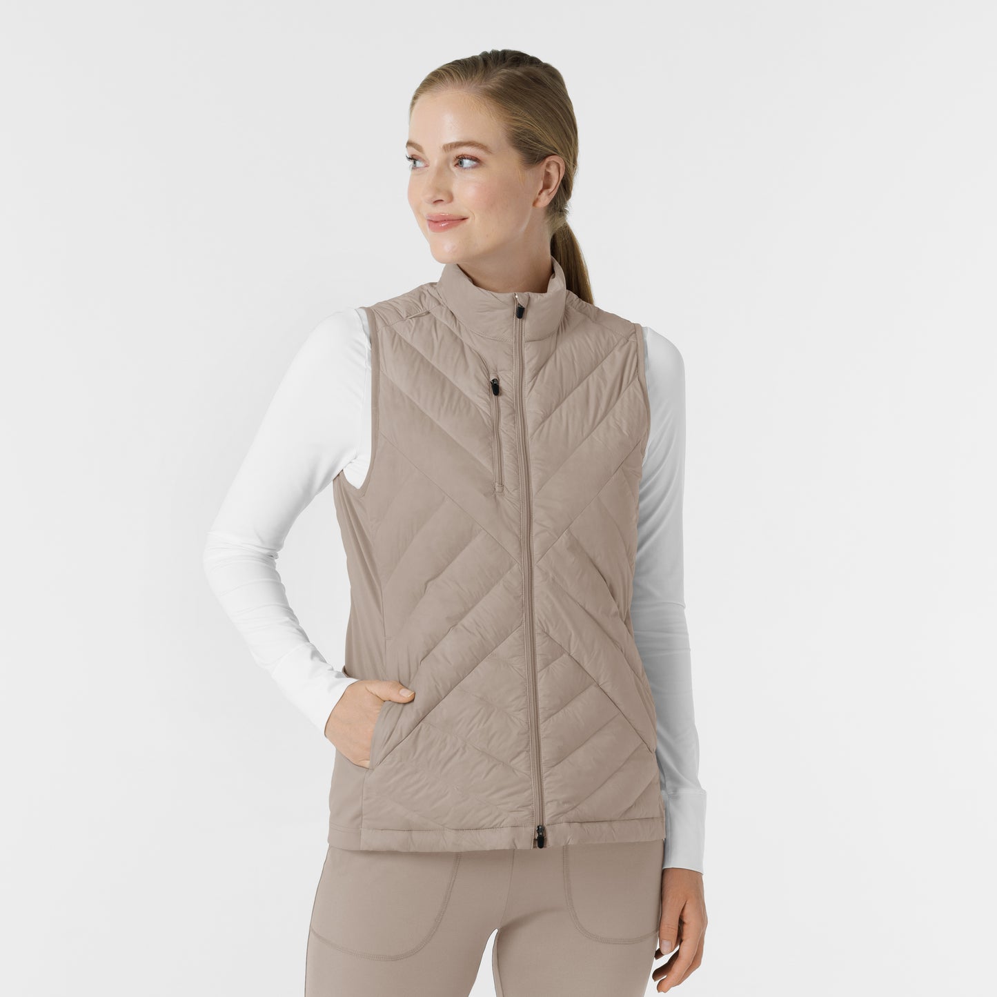 Layers Women's Quilted Scrub Vest