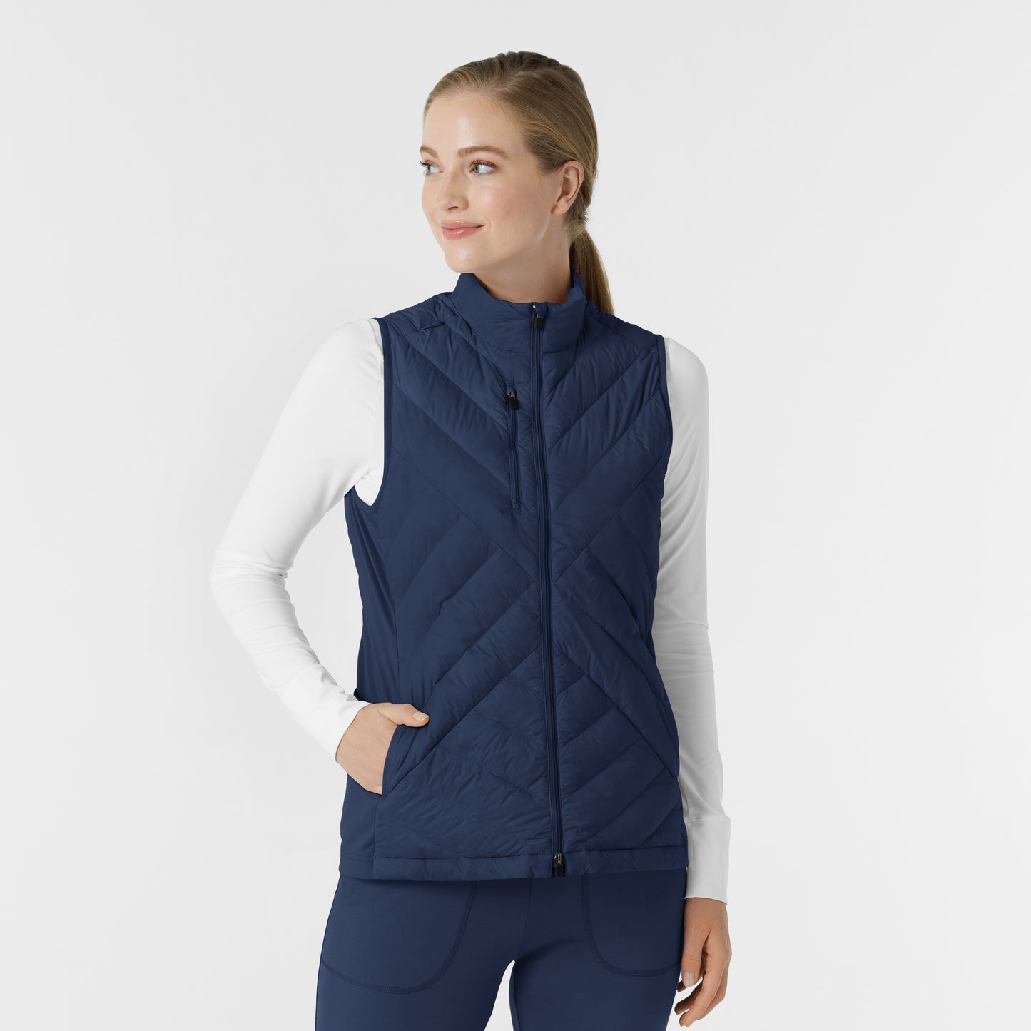 Layers Women's Quilted Scrub Vest