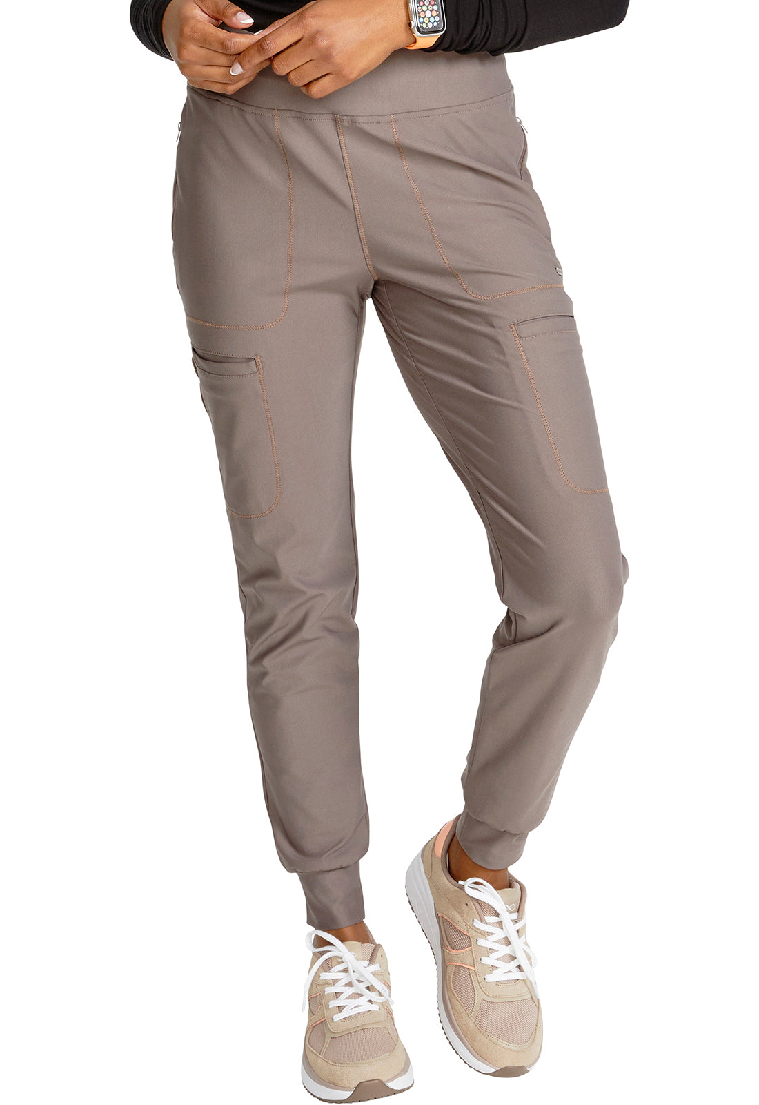 Mid Rise Tapered Leg Drawstring Pant