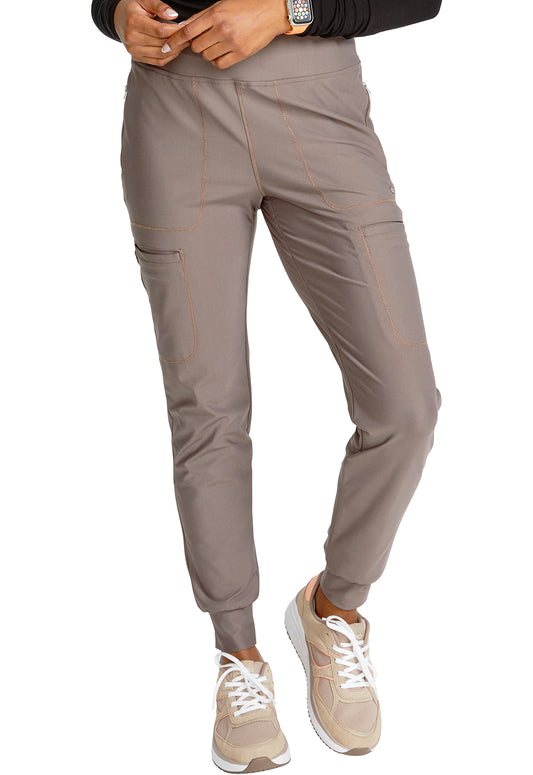 Mid Rise Tapered Leg Drawstring Pant