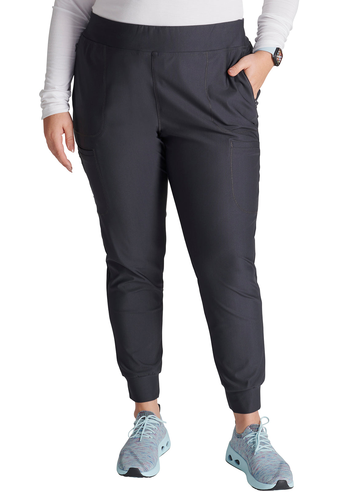 Mid Rise Tapered Leg Drawstring Pant