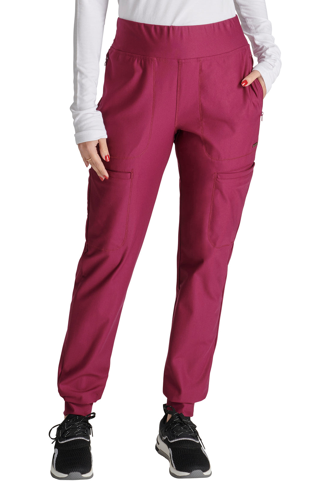 Mid Rise Tapered Leg Drawstring Pant