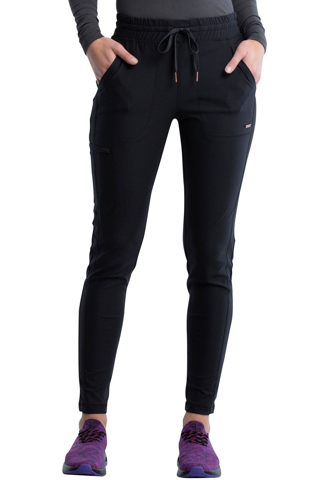 Mid Rise Tapered Leg Drawstring Pant By Cherokee Form