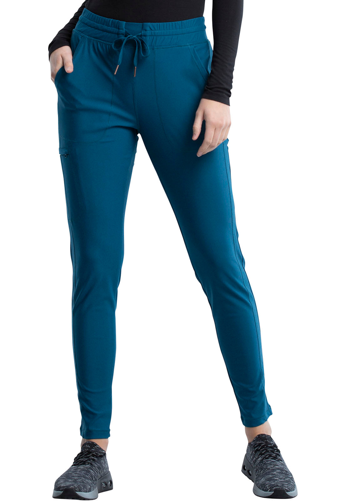 Mid Rise Tapered Leg Drawstring Pant By Cherokee Form
