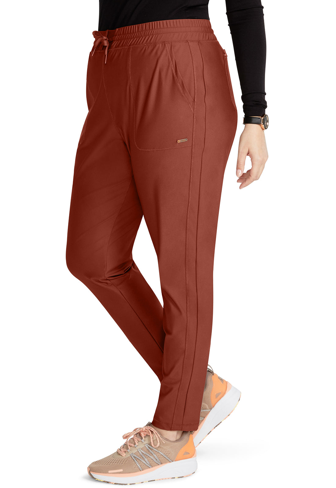Mid Rise Tapered Leg Drawstring Pant By Cherokee Form