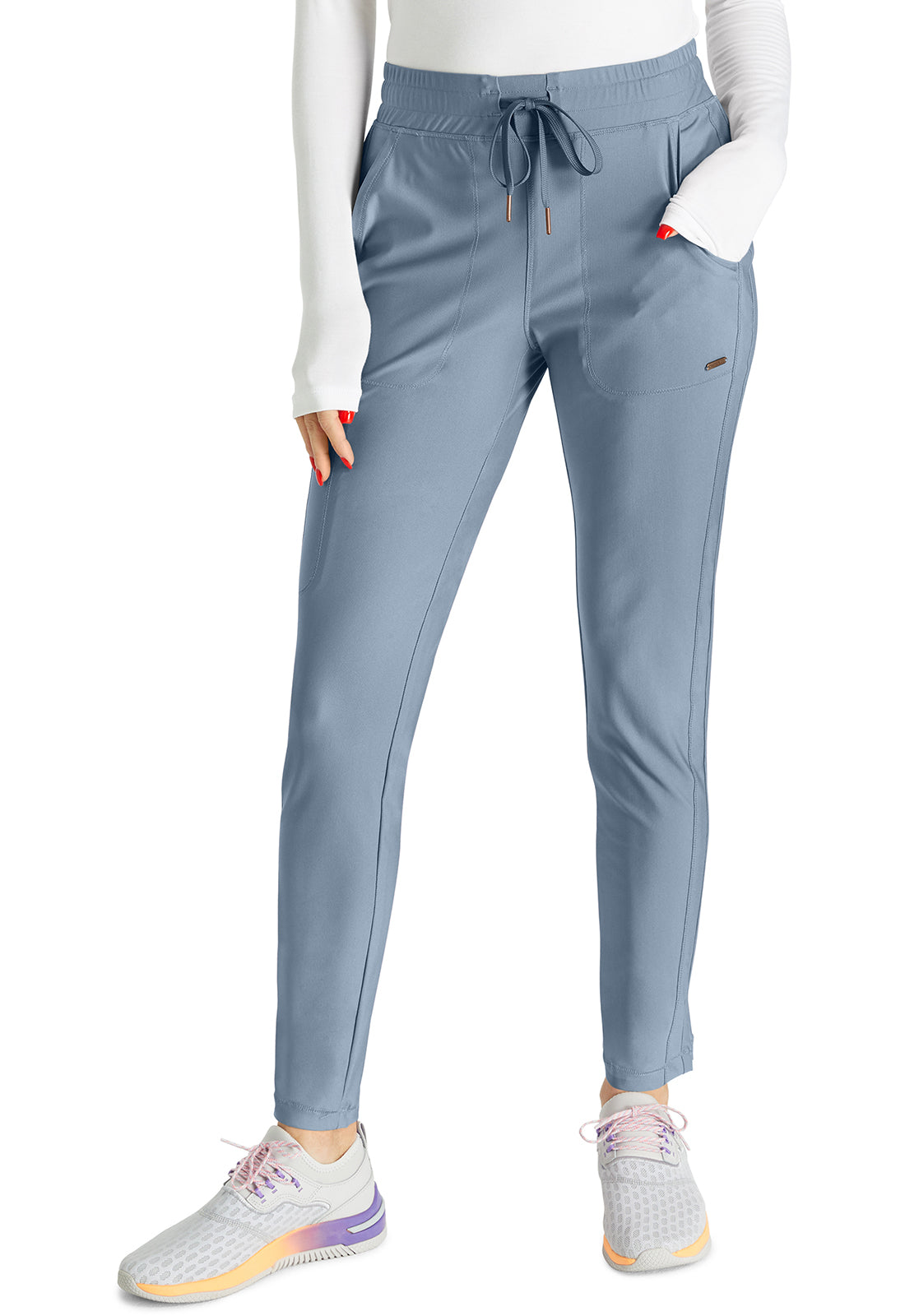 Mid Rise Tapered Leg Drawstring Pant By Cherokee Form