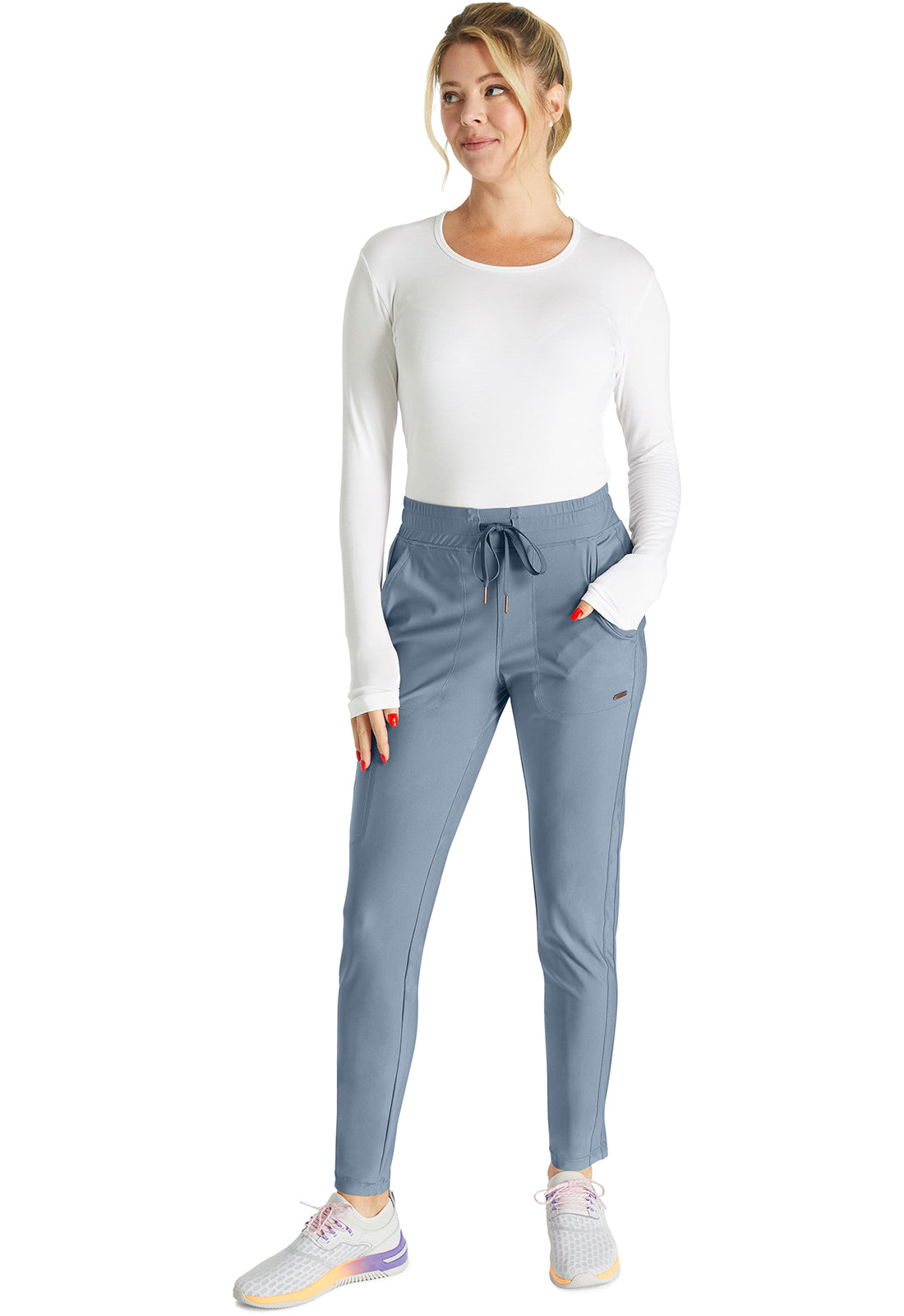 Mid Rise Tapered Leg Drawstring Pant By Cherokee Form