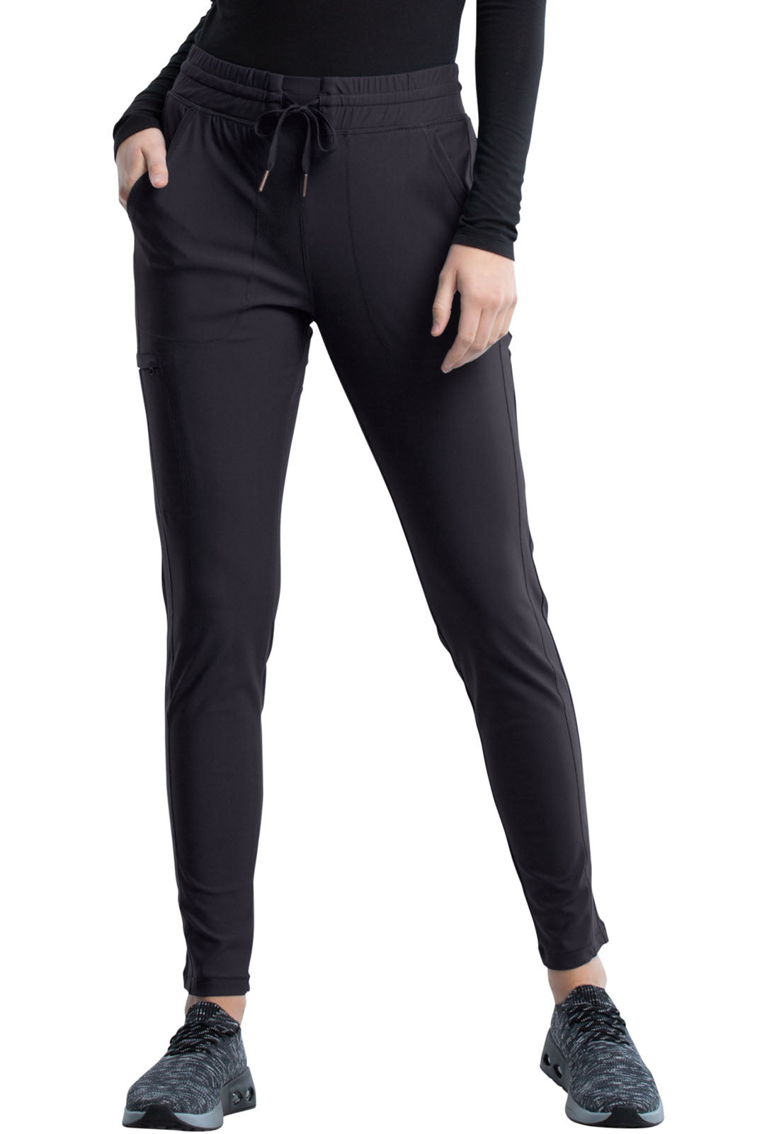 Mid Rise Tapered Leg Drawstring Pant By Cherokee Form