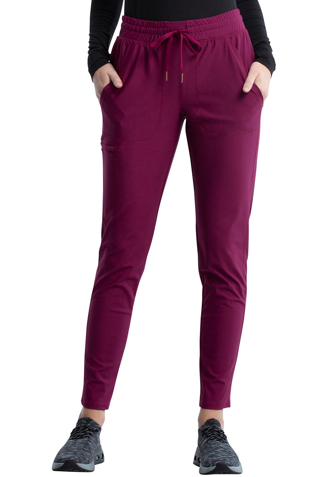 Mid Rise Tapered Leg Drawstring Pant By Cherokee Form