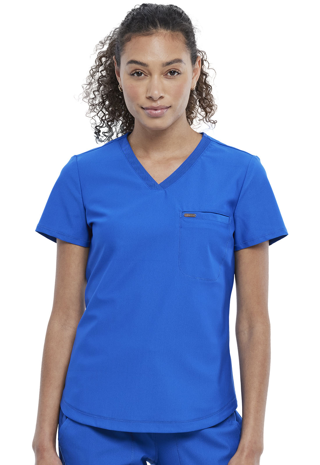Cherokee Tuckable V-neck Top in Iron