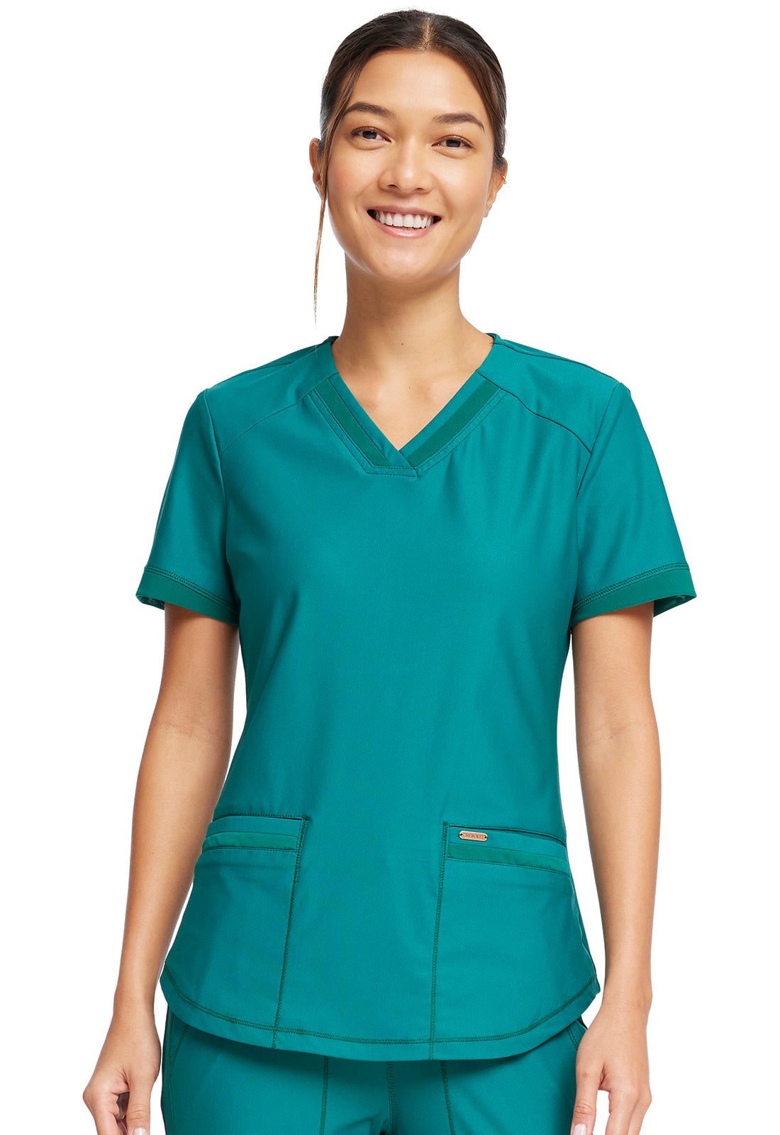 V-Neck Top By Cherokee Form