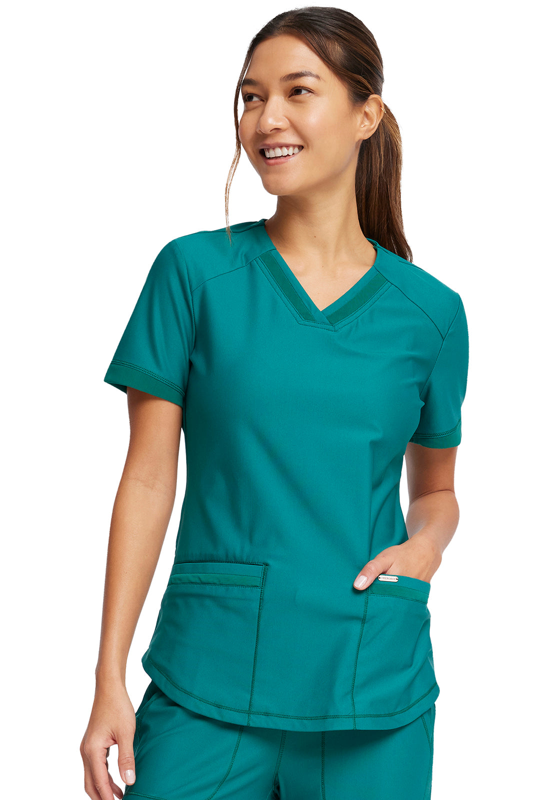 V-Neck Top By Cherokee Form
