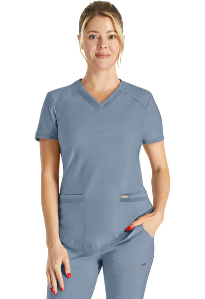 V-Neck Top By Cherokee Form